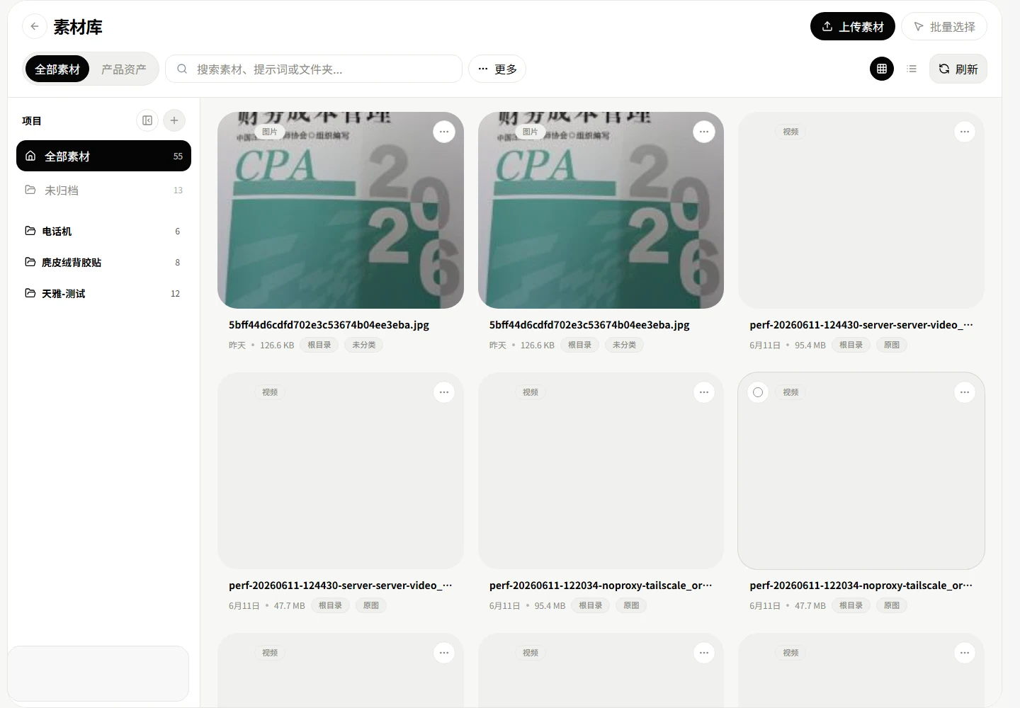 素材库 · 2026 年 6 月存档界面，已移除账户信息